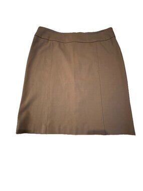 Halogen Camel Colored  Short Pencil Skirt Tailored Back Zip Size 8